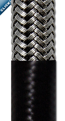Stainless Steel Braid with Black PVC Sheath
