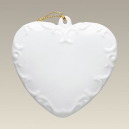 Embossed Heart Shape Ornament