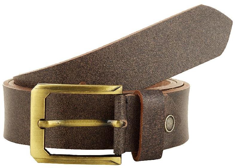 Wood Brown Color Leather Belt