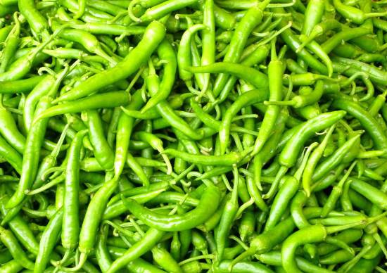 fresh green chilli