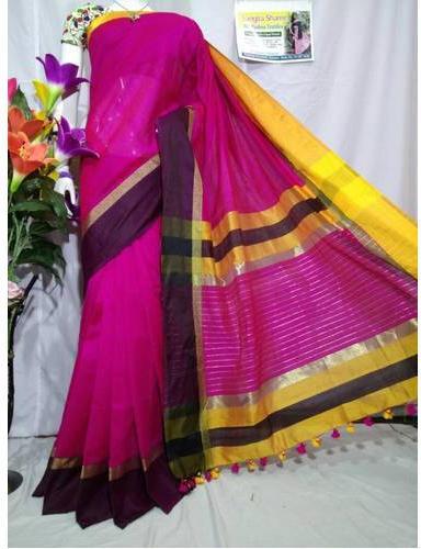 Pink Cotton Silk Sarees