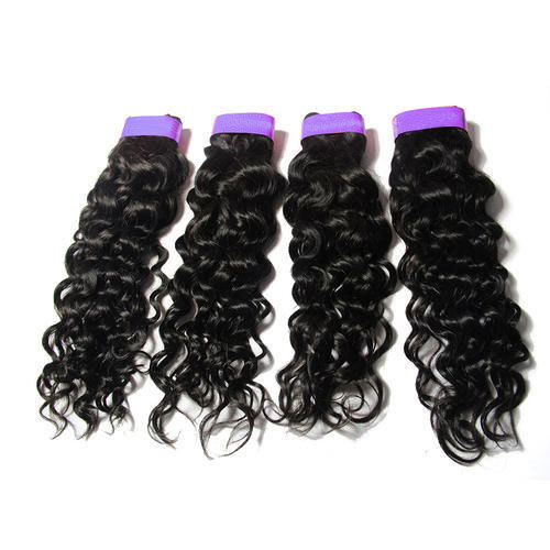 Single Drawn Human Hair, for Parlour, Personal, Color : Black
