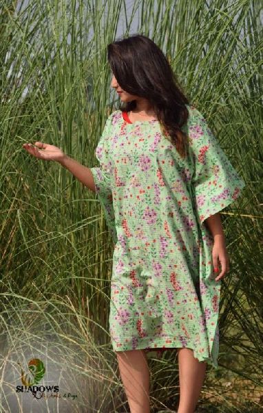 Ladies Cotton Knee Length One Piece Dress Manufacturer In Jaipur Rajasthan Id 3770808