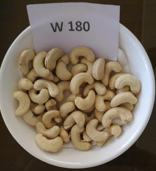 W 180 Grade Cashew Kernel, for Food, Snacks, Sweets, Packaging Type : Pouch, Pp Bag, Sachet Bag