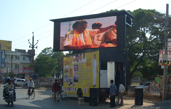 hydraulic led display screen mobile van services