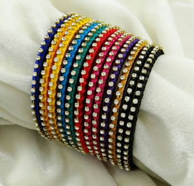 Multicolor Silk Thread Bangle Set