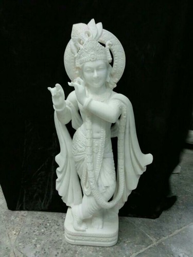 Krishna Ji White Statue