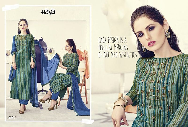haya fashion mercury cotton digital printed suits