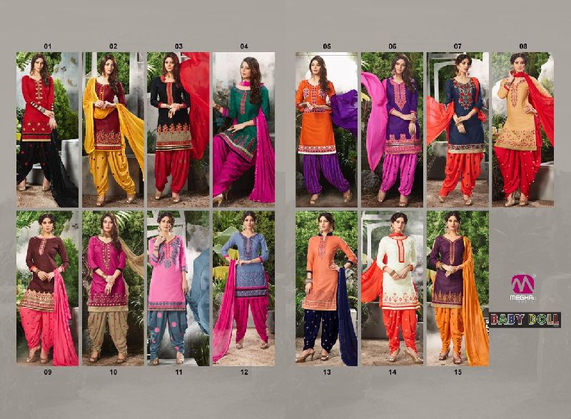 meghali cotton embroidery suits