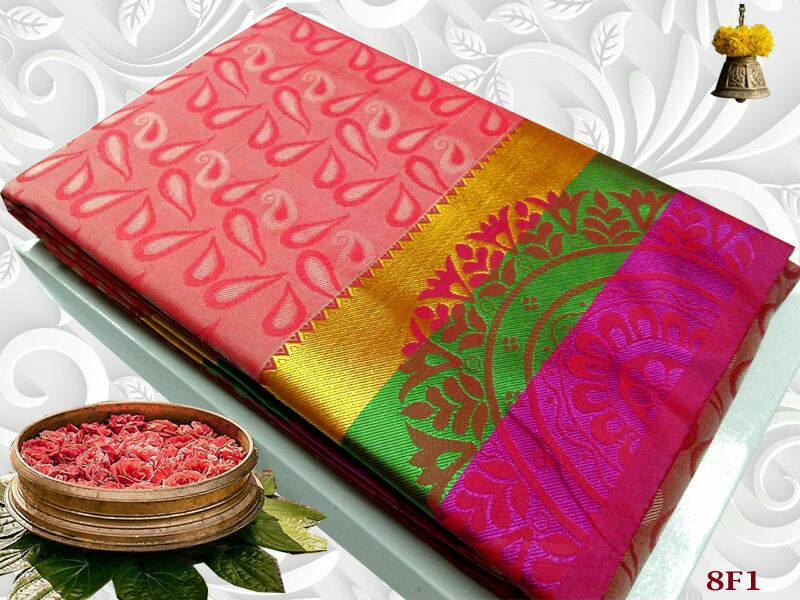 thread motifs blended silk sarees