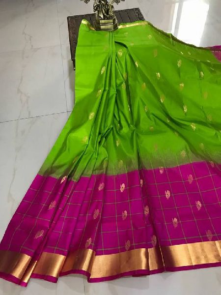gadwal pattu sarees with contrast blouse and running blouse