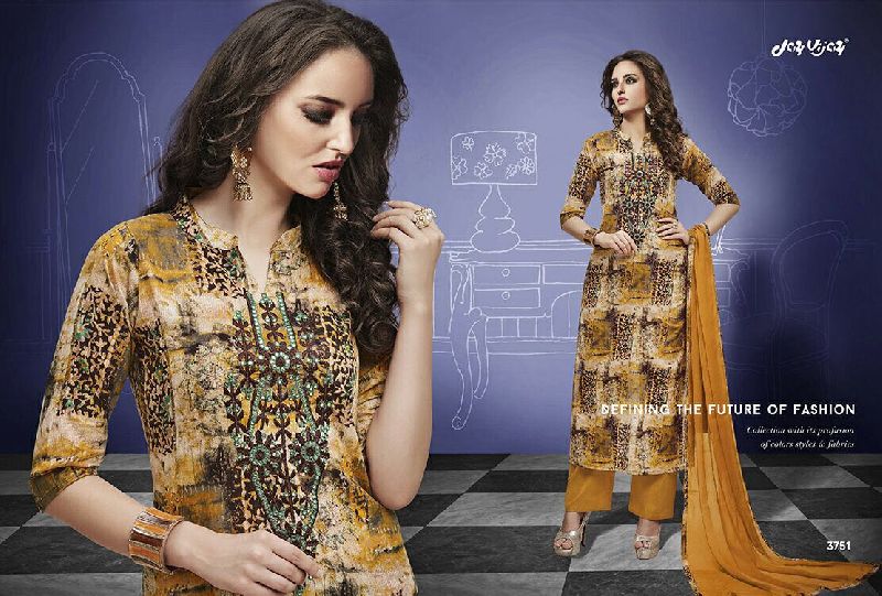 jay vijay fusion accept cotton embroidery suits