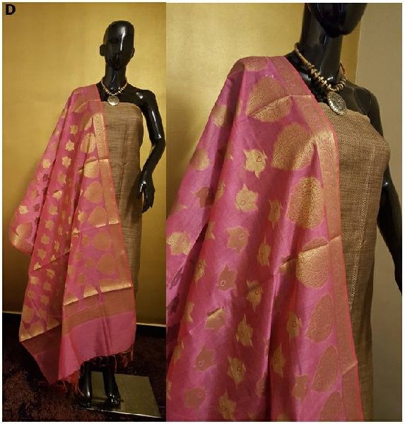 pure silk designer suits with silk dupatta