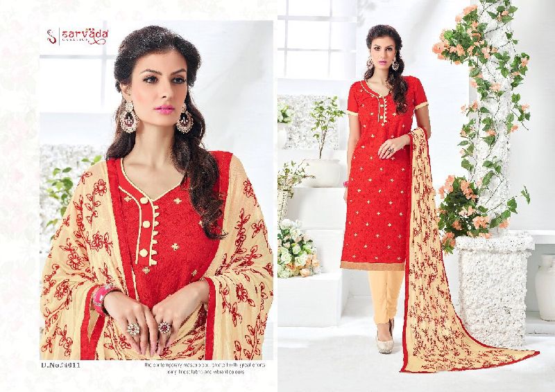 sarvada cotton embroidery suits