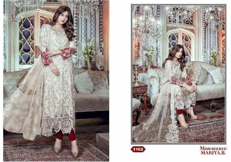 shree fab embroidered maria b suit