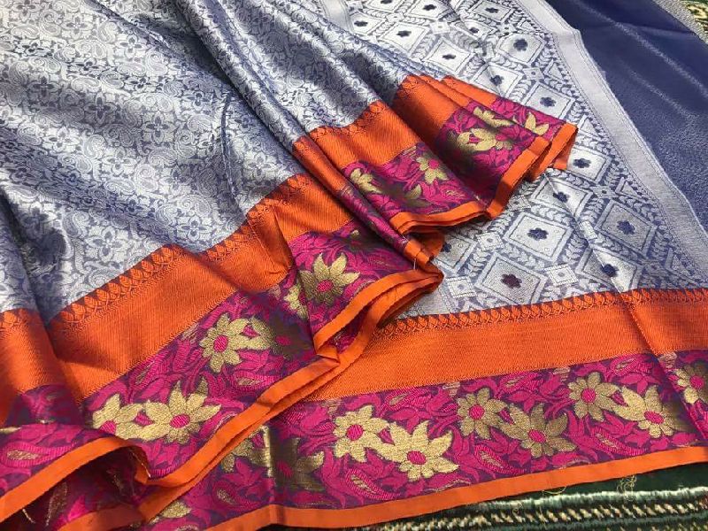 soft kora sarees with woven kanjivaram style borders