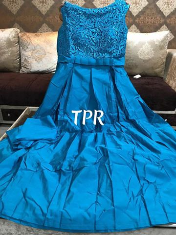 tpr silk stitched gowns with bottom and dupatta