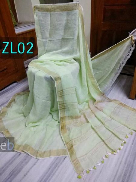 ZL linen sarees with running blouse