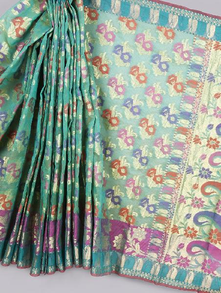Designer banarasi kora silk sarees