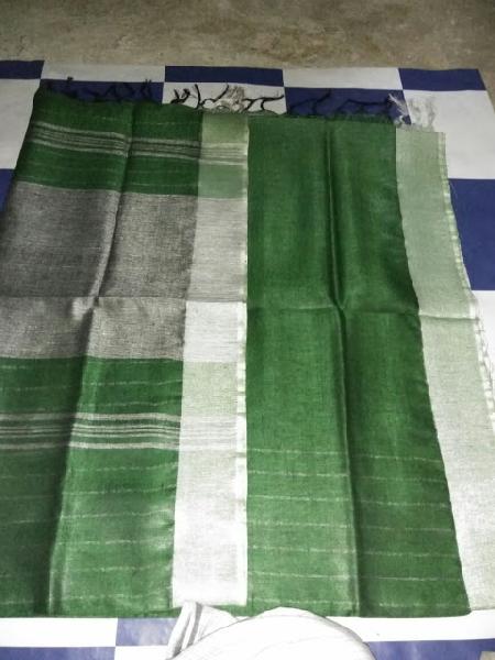 pure handloom linen sarees with blouse