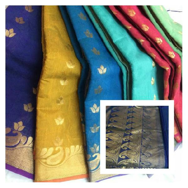threadwork cotton silk sarees