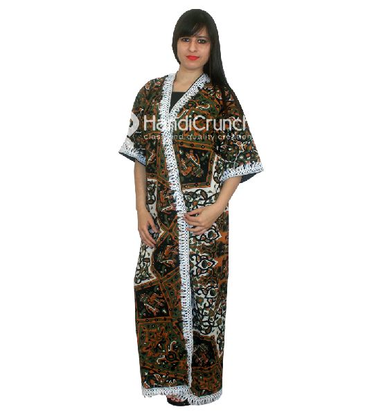 Beautiful Elephant Mandala Kimono Robe