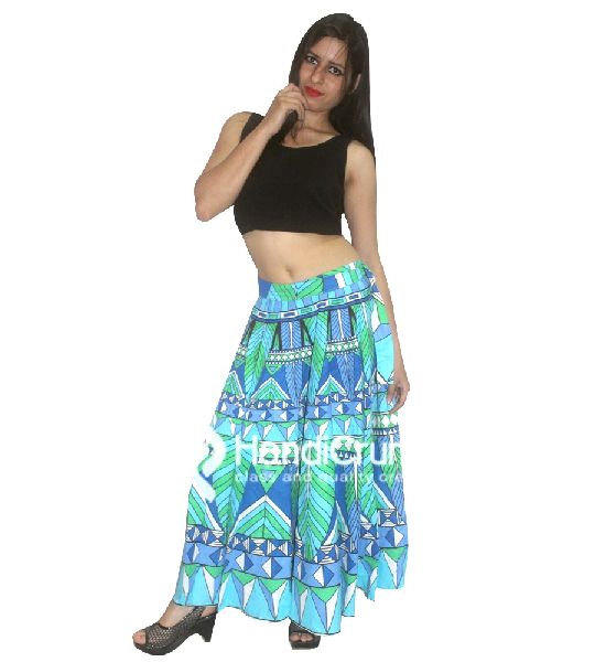 Mandala Print Floor Length Long Skirts