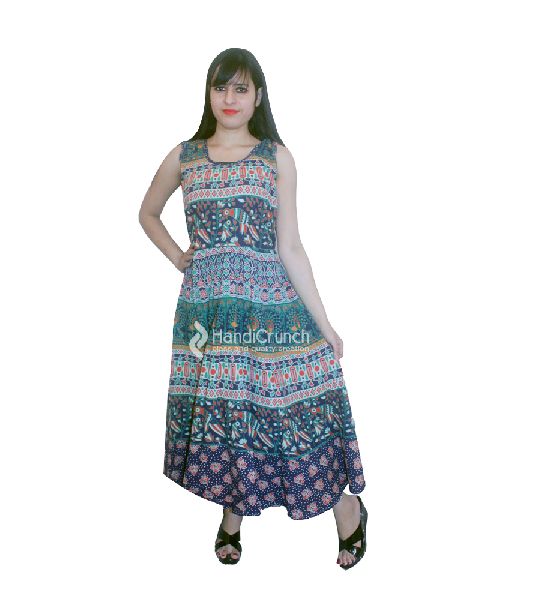 Colorful Bohemian Mandala Evening Gown Dress, Size : Free Size