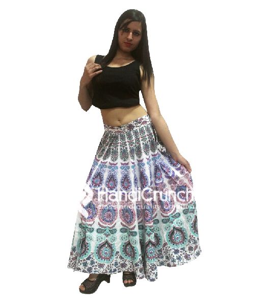Hippie Gypsy Bohemian Mandala Long Skirts, Technics : Printed