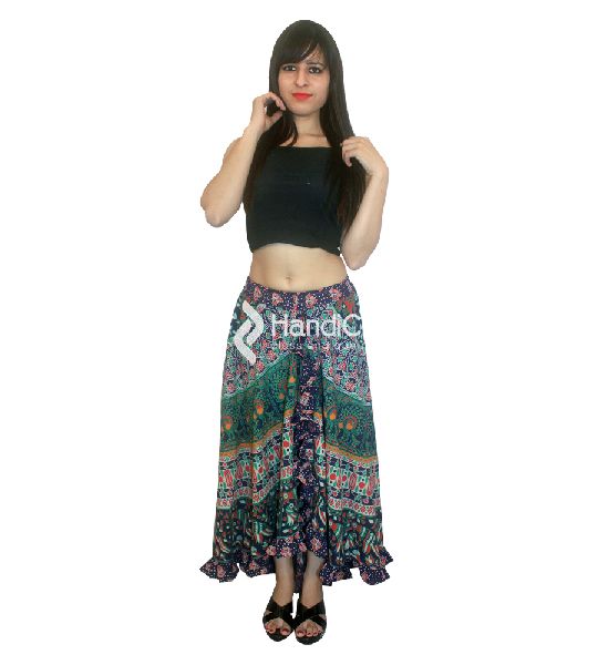 Mandala Flattering Designer Asymmetric Skirt, Gender : Female
