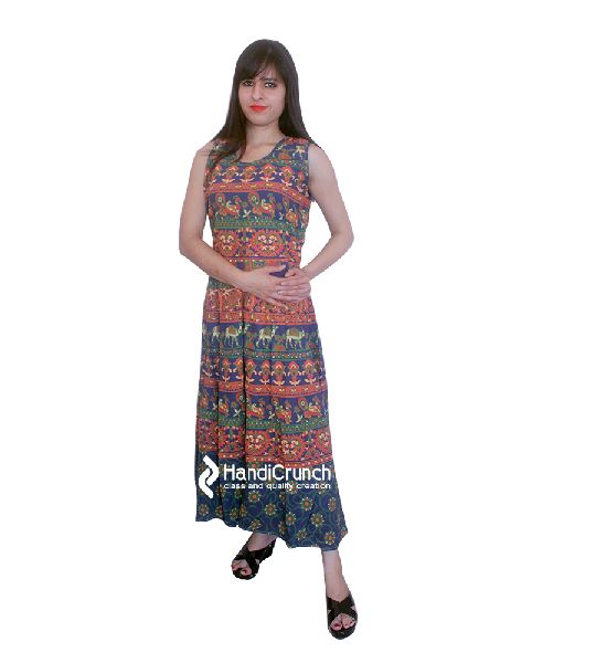 Multicolor Traditional Bohemian Mandala Evening Gown, Size : Free Size