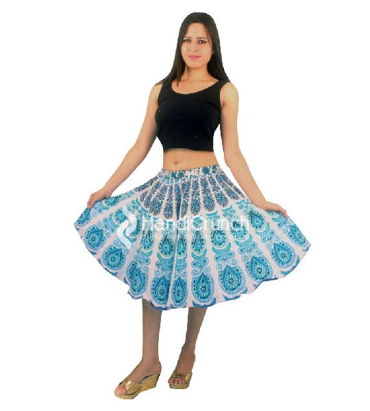 Women printed summer short skirt, Size : All Sizes