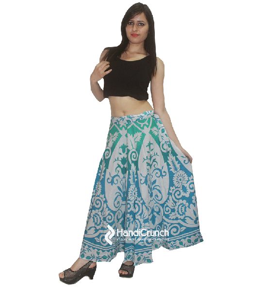 Handicrunch Printed Cotton Skirt, Supply Type : Bulk