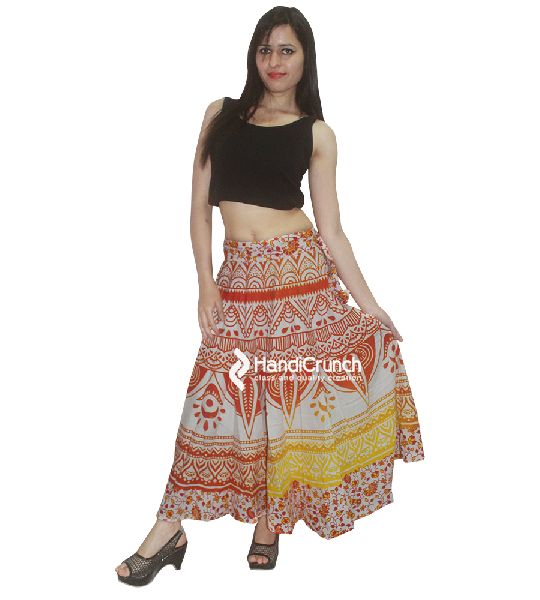 Mandala designed rapron skirt