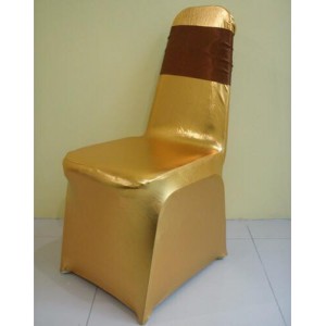 CHAIR COVER SPANDEX GOLD