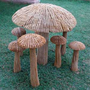 Sandstone Garden Ornament (Mushroom)