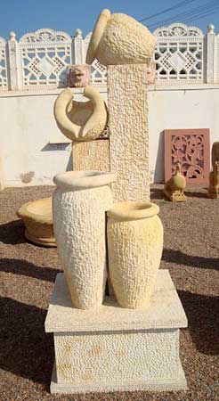 Teak Sandstone Fountain