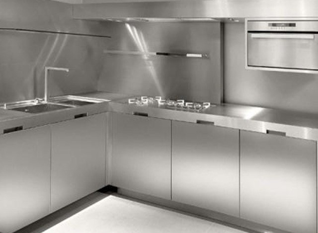 Metal Steel Modular Kitchen by AP Interior