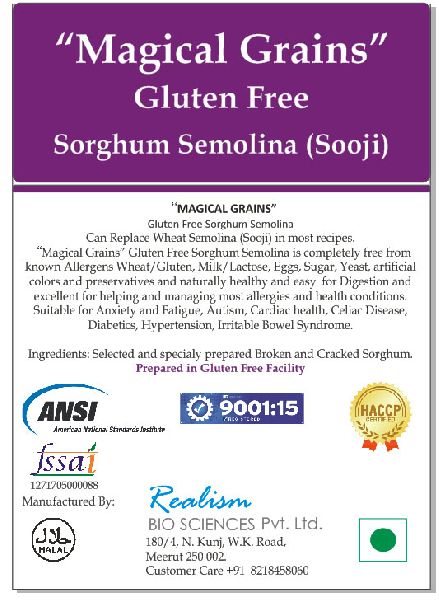 Gluten Free Sorghum Semolina