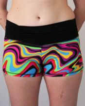 Rrinted Womens Yoga Shorts