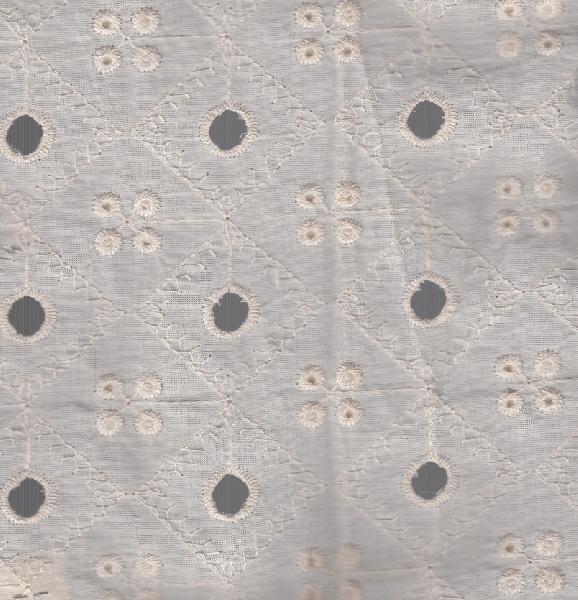 Aarya Ethnics Cotton Cambric Chicken Embroidered Bleach Fabrics_DN-01
