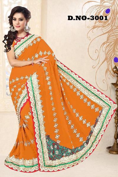 Aarya Ethnics Net Embroidered Sarees_DN-3001-A