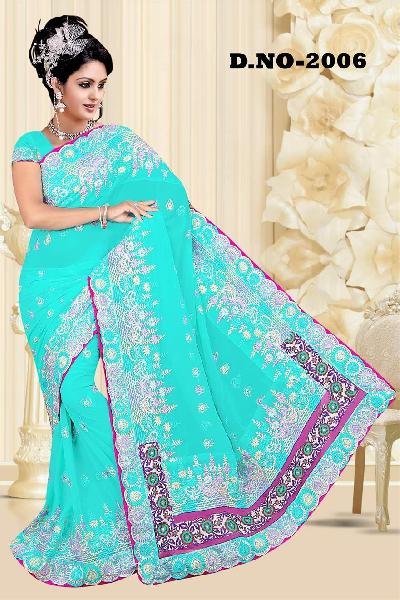 Aarya Ethnics Georgette Embroidered Sarees_DN-2006-A