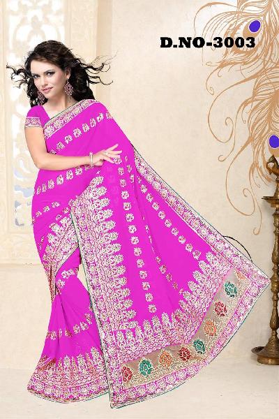 Aarya Ethnics Georgette Embroidered Sarees_DN-3003-B