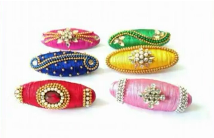 Handmade Silk Thread Saree Pins