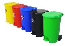 BIO MEDICAL WASTE BINS FOOT OPERATED, Color : BLACK, YELLOW, RED, SKY