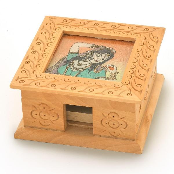 Little India Gemstone Painting Slip Pad Box Handicraft Gift