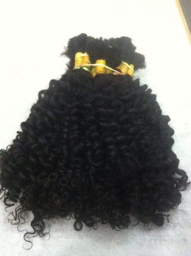 Steamed Curly Bulk Hair, for Parlour