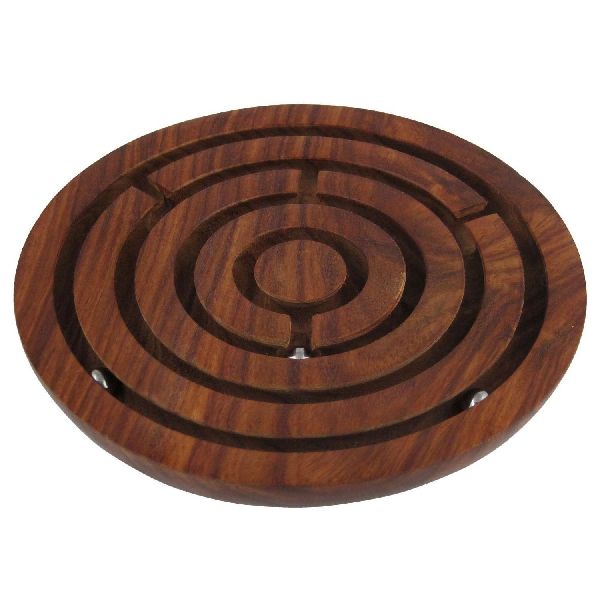 Wooden Labyrinth Ball Maze Puzzle Game Toys