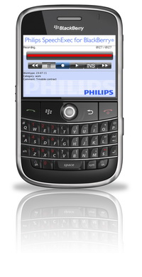 Blackberry Dictation ASP service